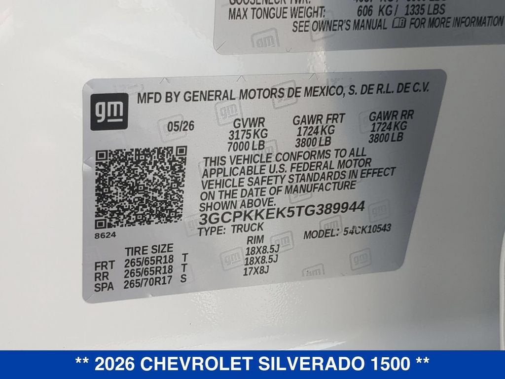 2026 Chevrolet Silverado 1500 LT (2FL)