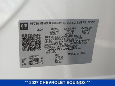2027 Chevrolet Equinox AWD LT