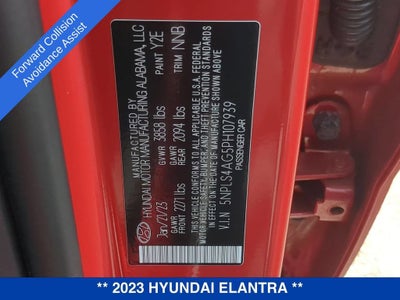 2023 Hyundai Elantra SEL