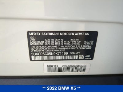 2022 BMW X5 xDrive40i