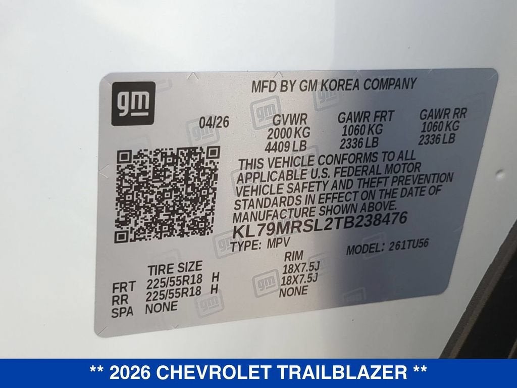 2026 Chevrolet Trailblazer LT
