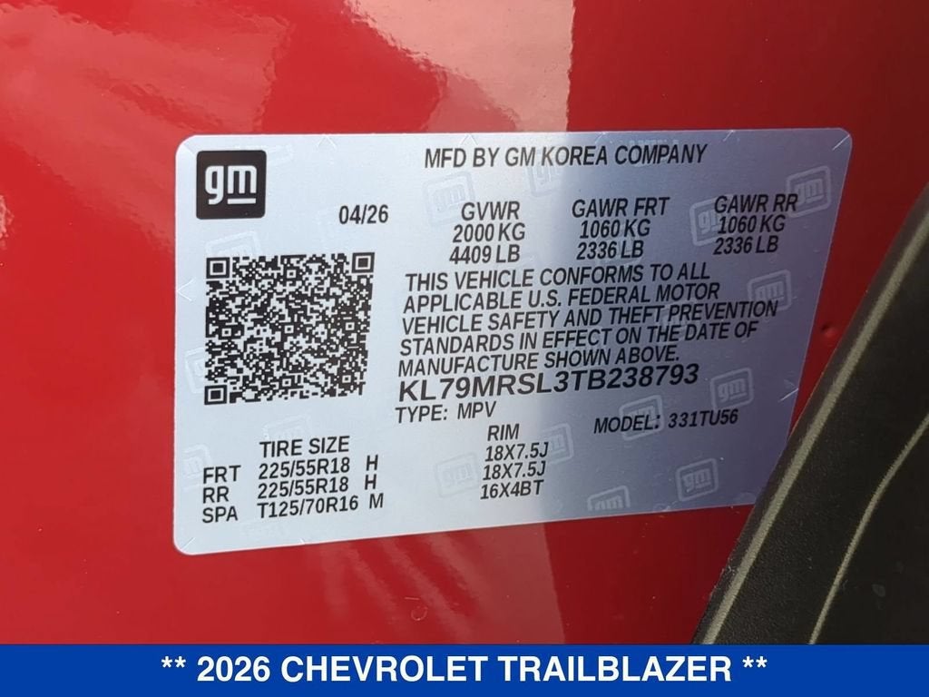 2026 Chevrolet Trailblazer LT