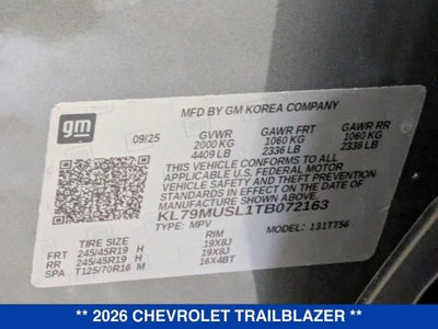 2026 Chevrolet Trailblazer RS