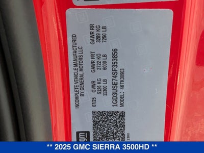 2025 GMC Sierra 3500 HD Pro