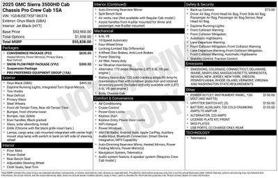2025 GMC Sierra 3500 HD Chassis Cab Pro