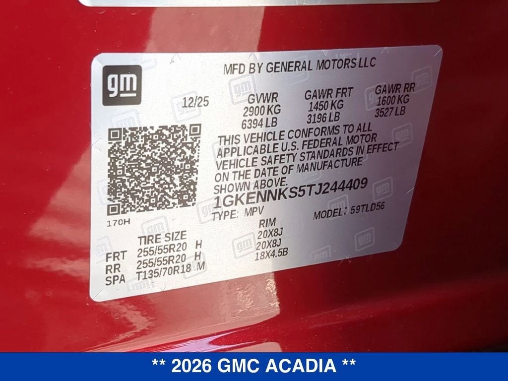 2026 GMC Acadia Elevation