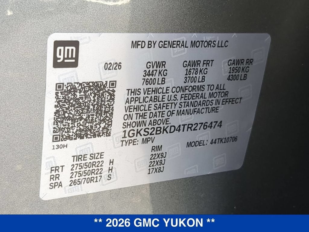 2026 GMC Yukon Elevation