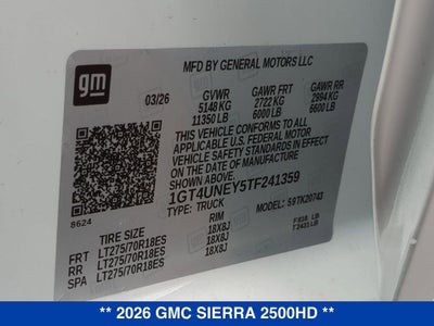 2026 GMC Sierra 2500 HD SLT