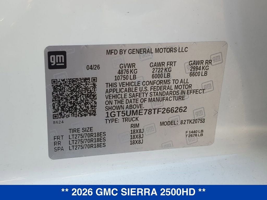 2026 GMC Sierra 2500 HD SLE