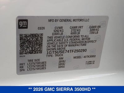 2026 GMC Sierra 3500 HD Pro