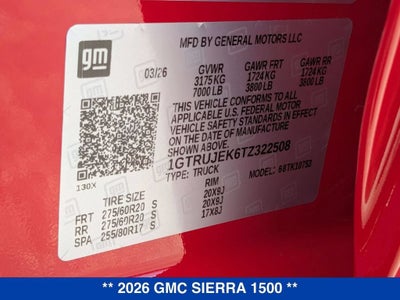 2026 GMC Sierra 1500 Elevation