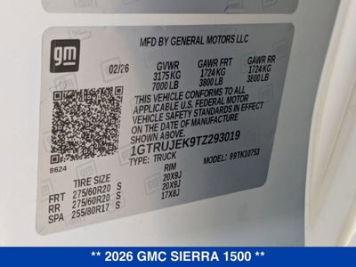 2026 GMC Sierra 1500 Elevation
