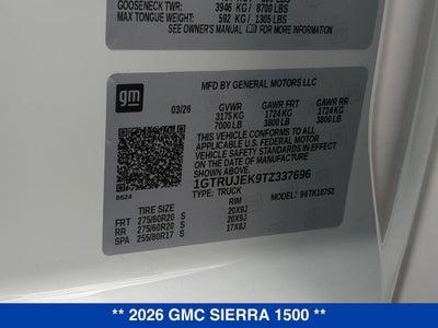 2026 GMC Sierra 1500 Elevation