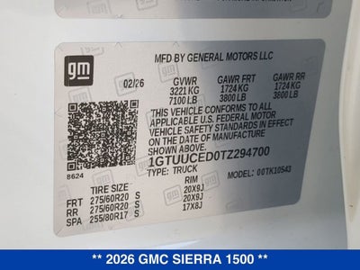 2026 GMC Sierra 1500 Elevation