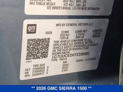 2026 GMC Sierra 1500 Elevation