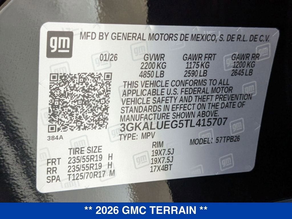 2026 GMC Terrain Elevation