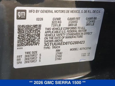2026 GMC Sierra 1500 Pro