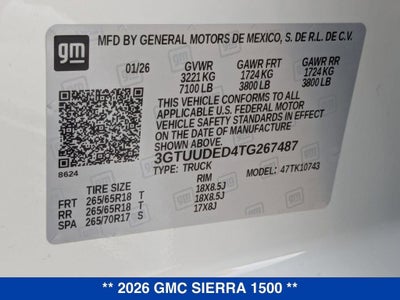 2026 GMC Sierra 1500 SLT
