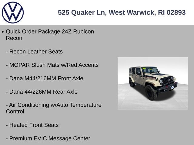 2017 Jeep Wrangler Unlimited Rubicon Recon