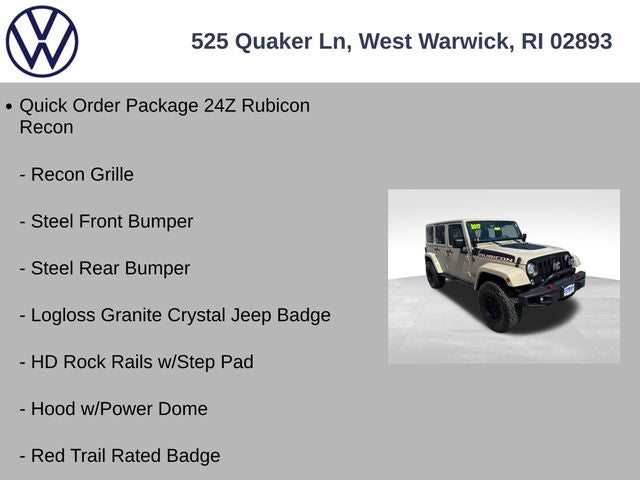 2017 Jeep Wrangler Unlimited Rubicon Recon