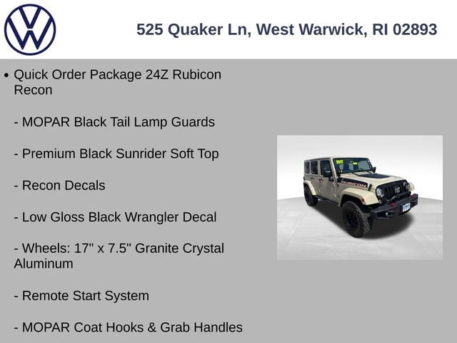 2017 Jeep Wrangler Unlimited Rubicon Recon