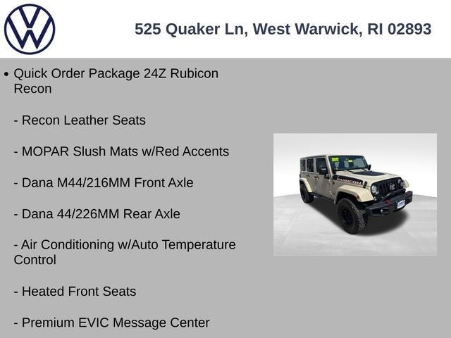 2017 Jeep Wrangler Unlimited Rubicon Recon