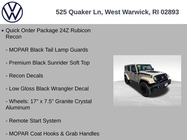 2017 Jeep Wrangler Unlimited Rubicon Recon