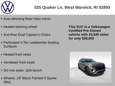 2024 Volkswagen Atlas 2.0T Peak Edition SE w/Technology