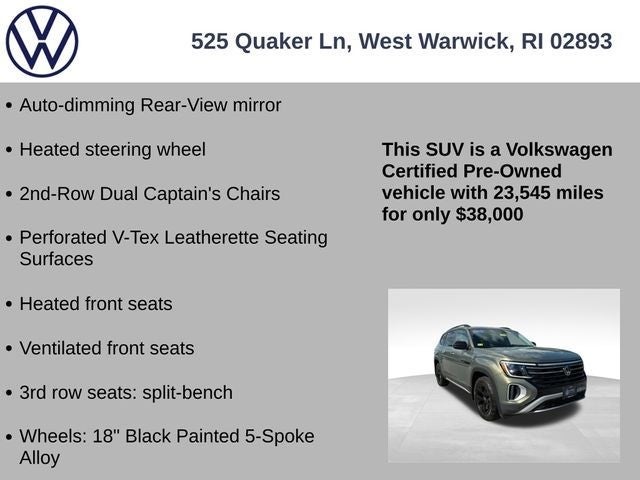 2024 Volkswagen Atlas 2.0T Peak Edition SE w/Technology