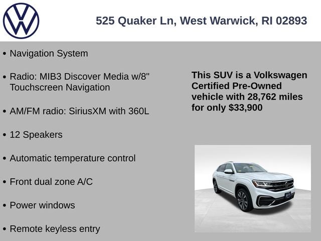 2022 Volkswagen Atlas Cross Sport 3.6L V6 SEL Premium R-Line