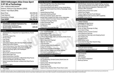 2024 Volkswagen Atlas Cross Sport 2.0T SE w/Technology