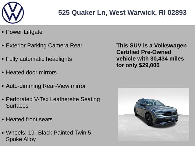 2024 Volkswagen Tiguan 2.0T SE R-Line Black