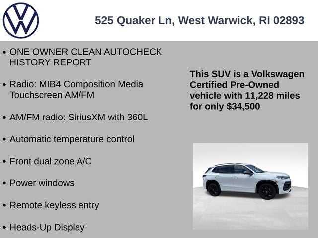 2025 Volkswagen Tiguan 2.0T SE R-Line Black