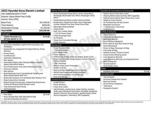 2023 Hyundai Kona Electric Limited