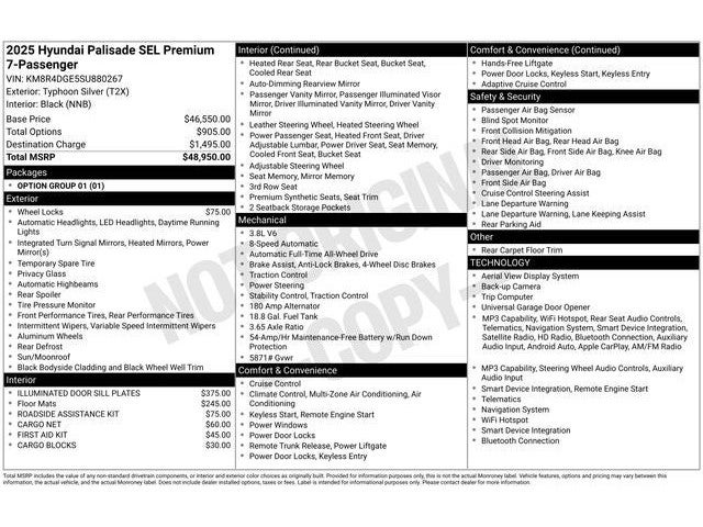 2025 Hyundai Palisade SEL Premium 7 Passenger