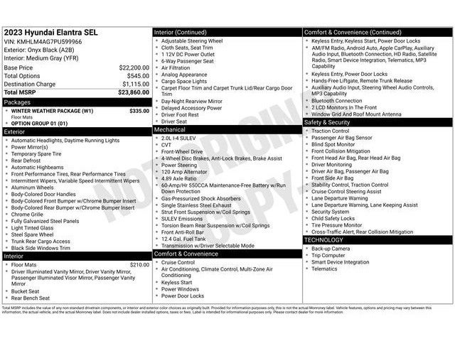 2023 Hyundai Elantra SEL