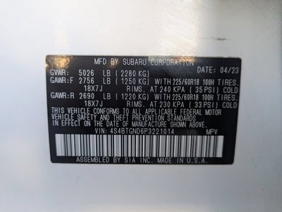 2023 Subaru Outback Limited XT