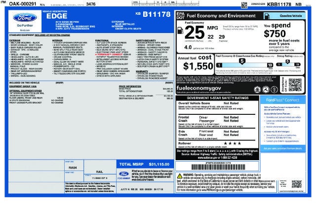 2019 Ford Edge SE FWD