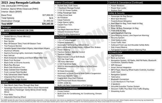 2023 Jeep Renegade Latitude 4x4