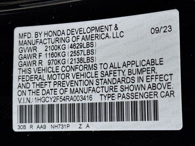 2024 Honda Accord Hybrid Sport