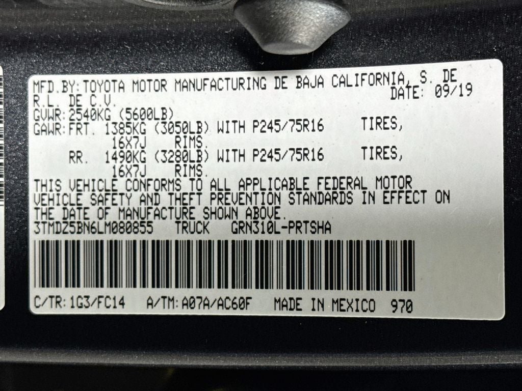 2020 Toyota Tacoma SR5 V6