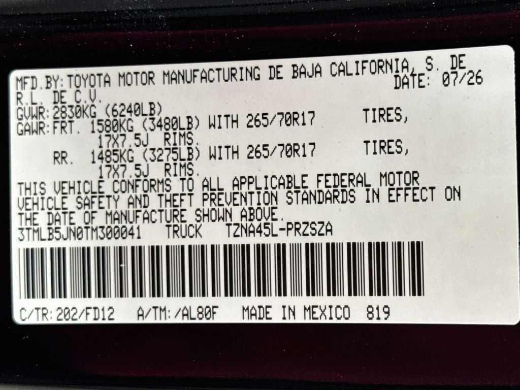 2026 Toyota Tacoma TRD Off-Road V6
