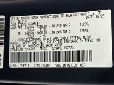 2026 Toyota Tacoma SR5 V6