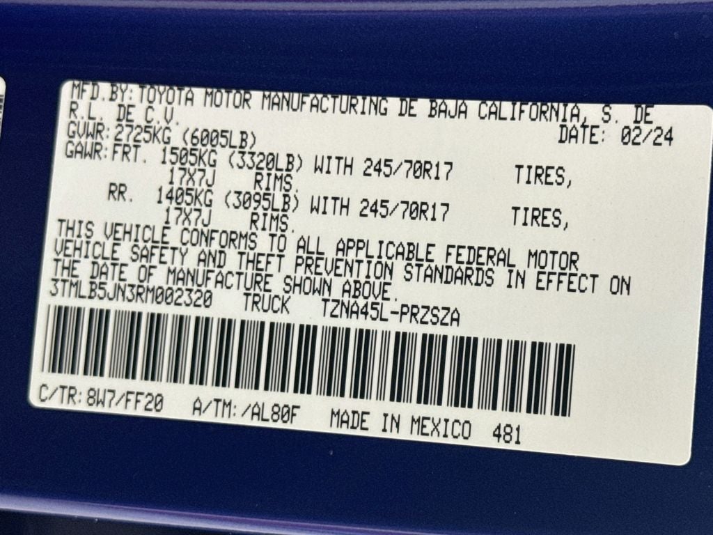 2024 Toyota Tacoma SR5