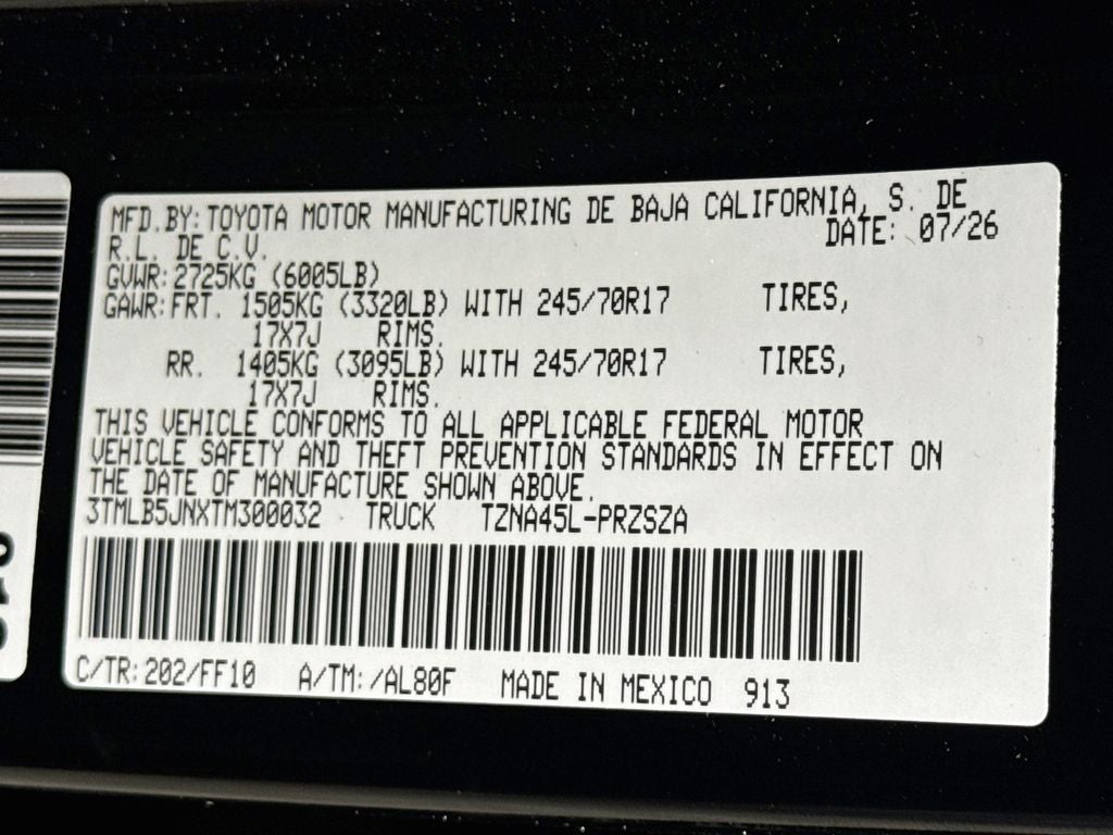 2026 Toyota Tacoma SR5 V6