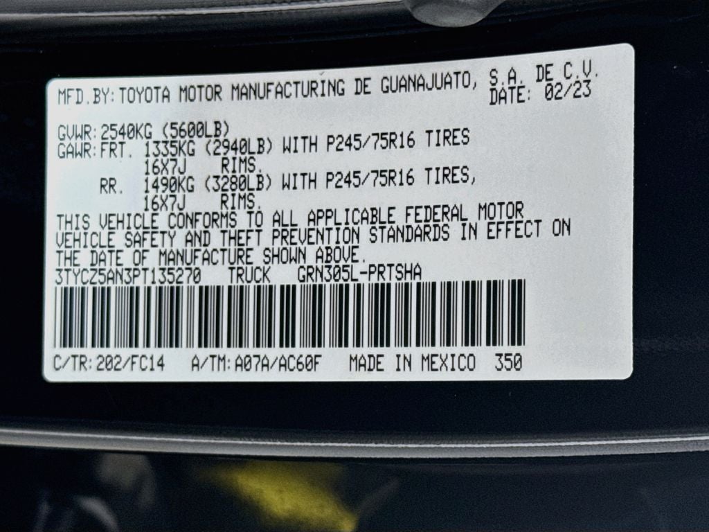 2023 Toyota Tacoma SR5 V6
