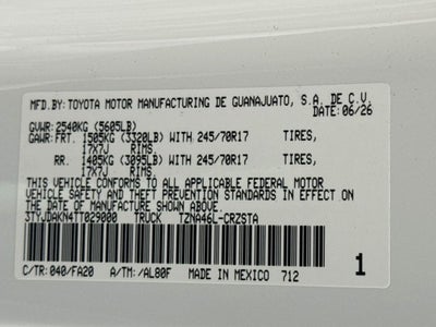 2026 Toyota Tacoma SR