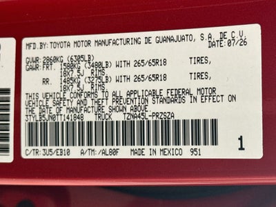 2026 Toyota Tacoma Limited V6