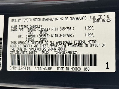 2026 Toyota Tacoma SR5
