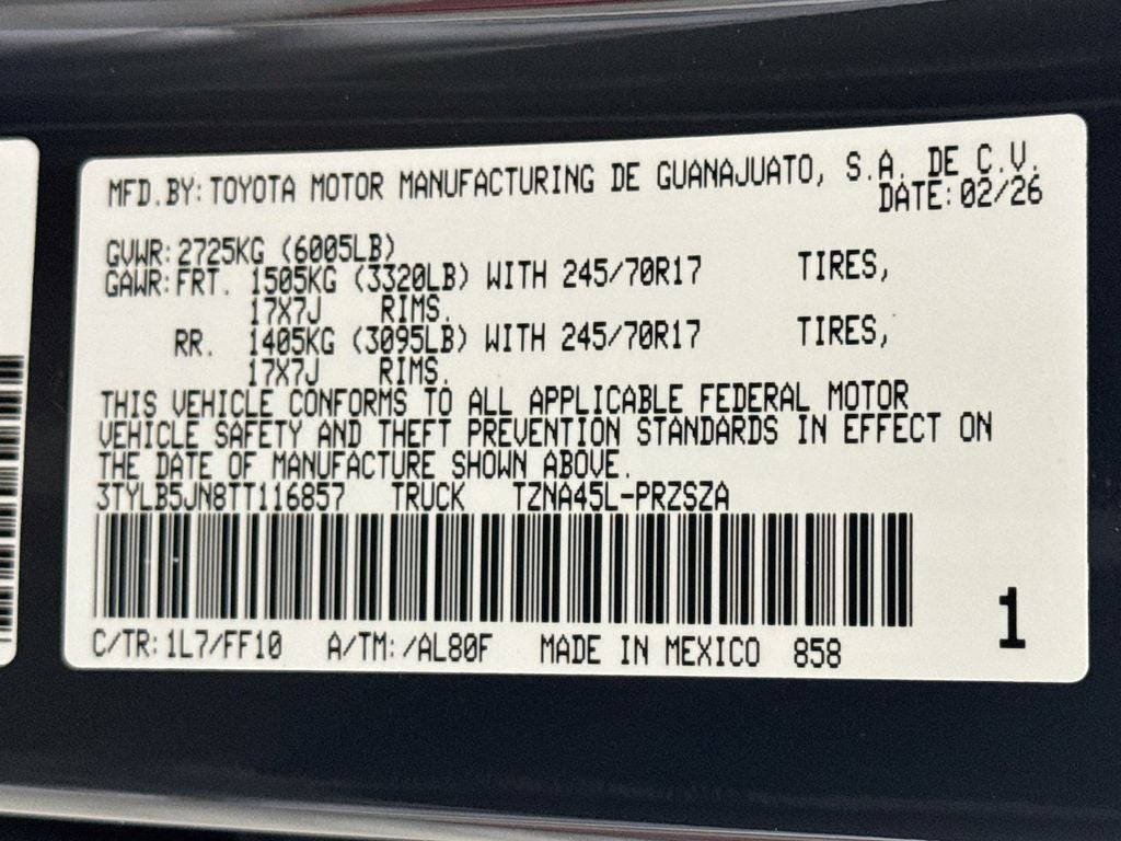 2026 Toyota Tacoma SR5